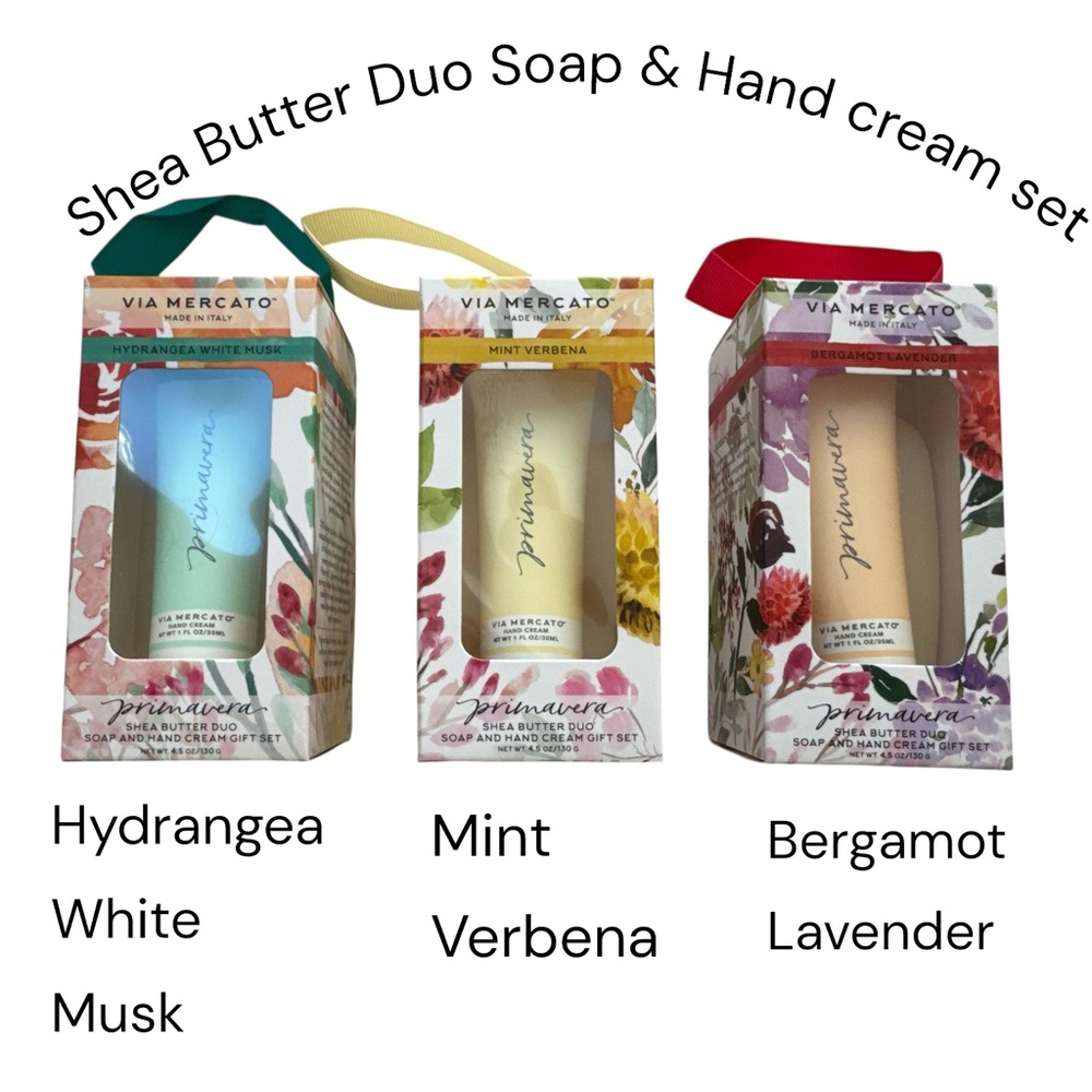 SHOW PRICE Made in Italy ~ Primavera Shea Butter Duo Soap & Hand Cream Set